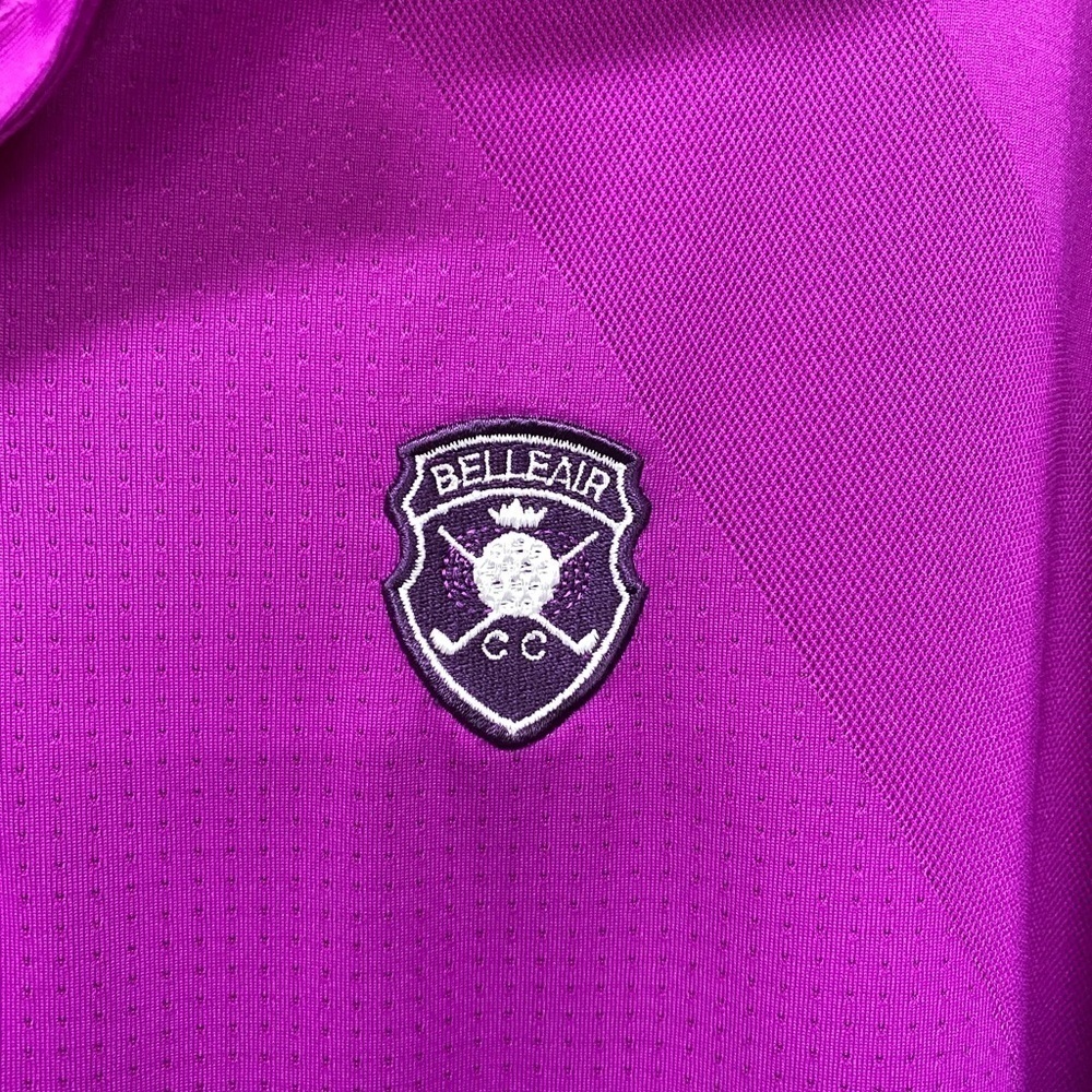 Nike Golf Dri Fit Belleair Cc Purple Polo Shirt Size Xl View 4